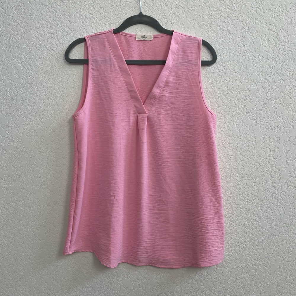 Pink Sleeveless Blouse